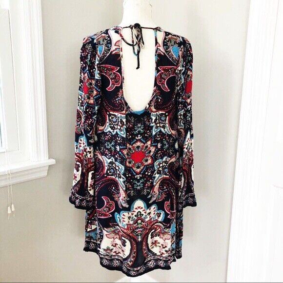 Altar’d State Boho Long Sleeve Floral Dress Size Medium - Picture 5 of 7